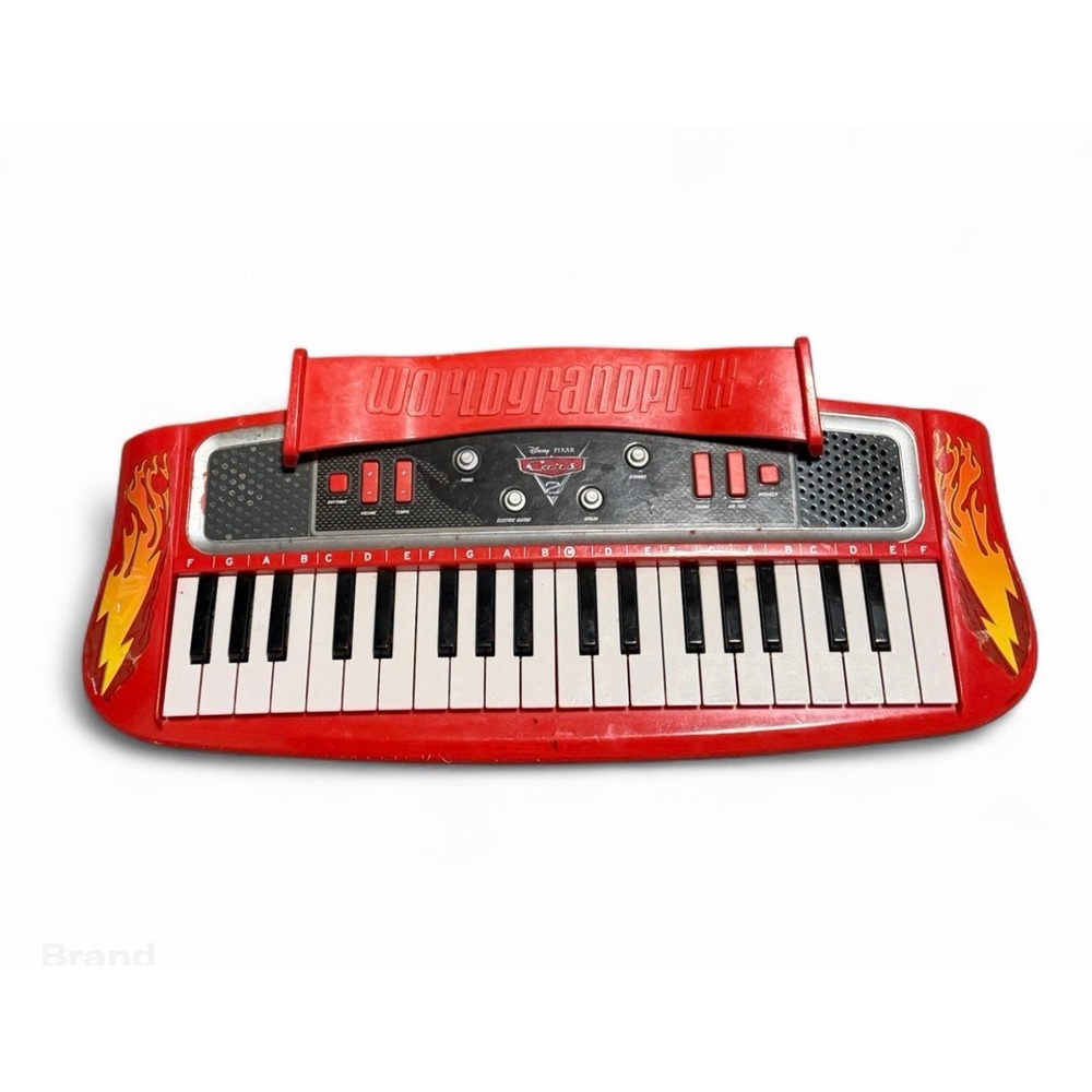 Disney Pixar Cars 2 World Grand Prix Electronic Keyboard Piano Tested Works